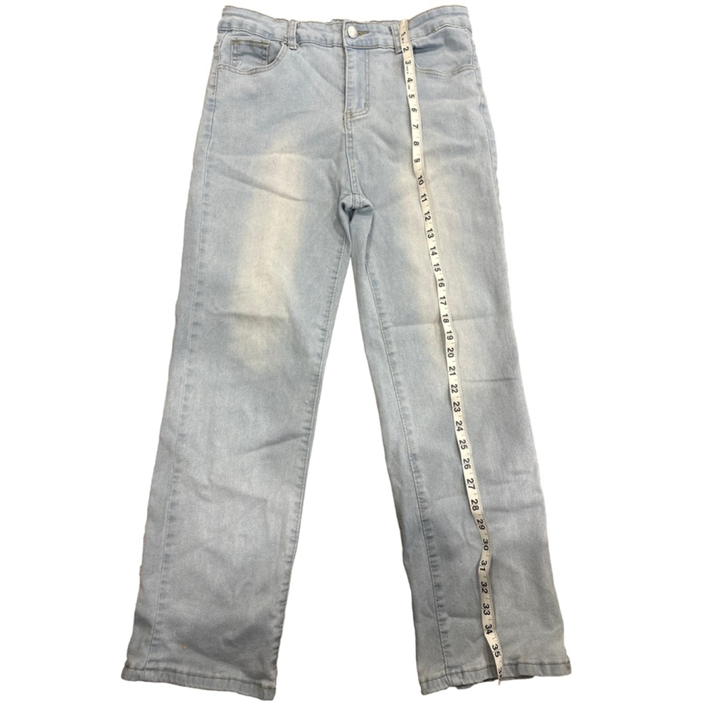 Women's Light Blue Straight Leg Jeans Size M - Picture 3 of 5